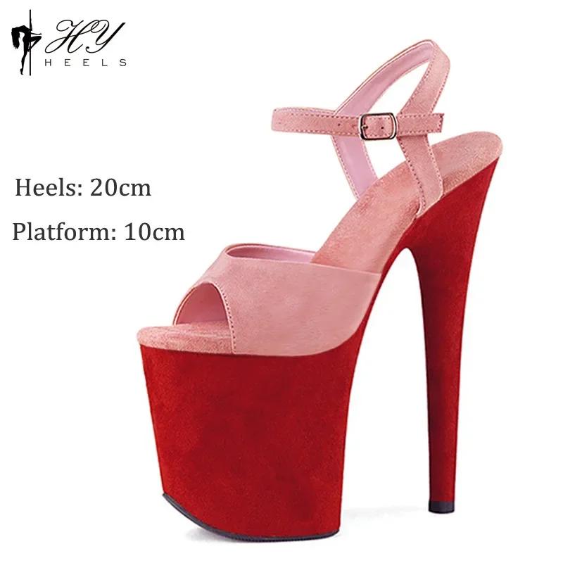 20cm Sexy Model Runway Shoes Performance Dress Wedding Banquet Super High Heels Sandals Sexy Fashion High Heels Shoes