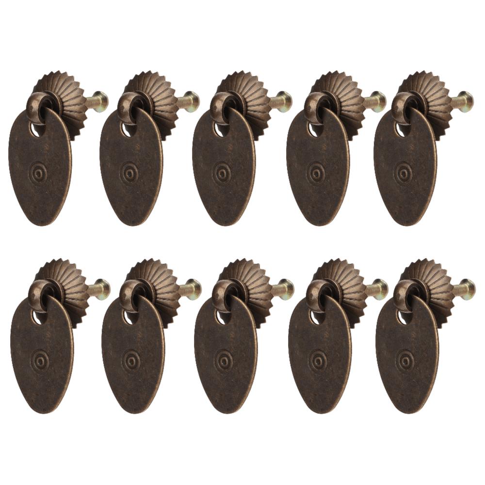 

10sets Brass Antique Drawer Handle Melon Seed Bronze Vintage Drawer Pulls With Screws Rustproof Drawer Pulls Dressers