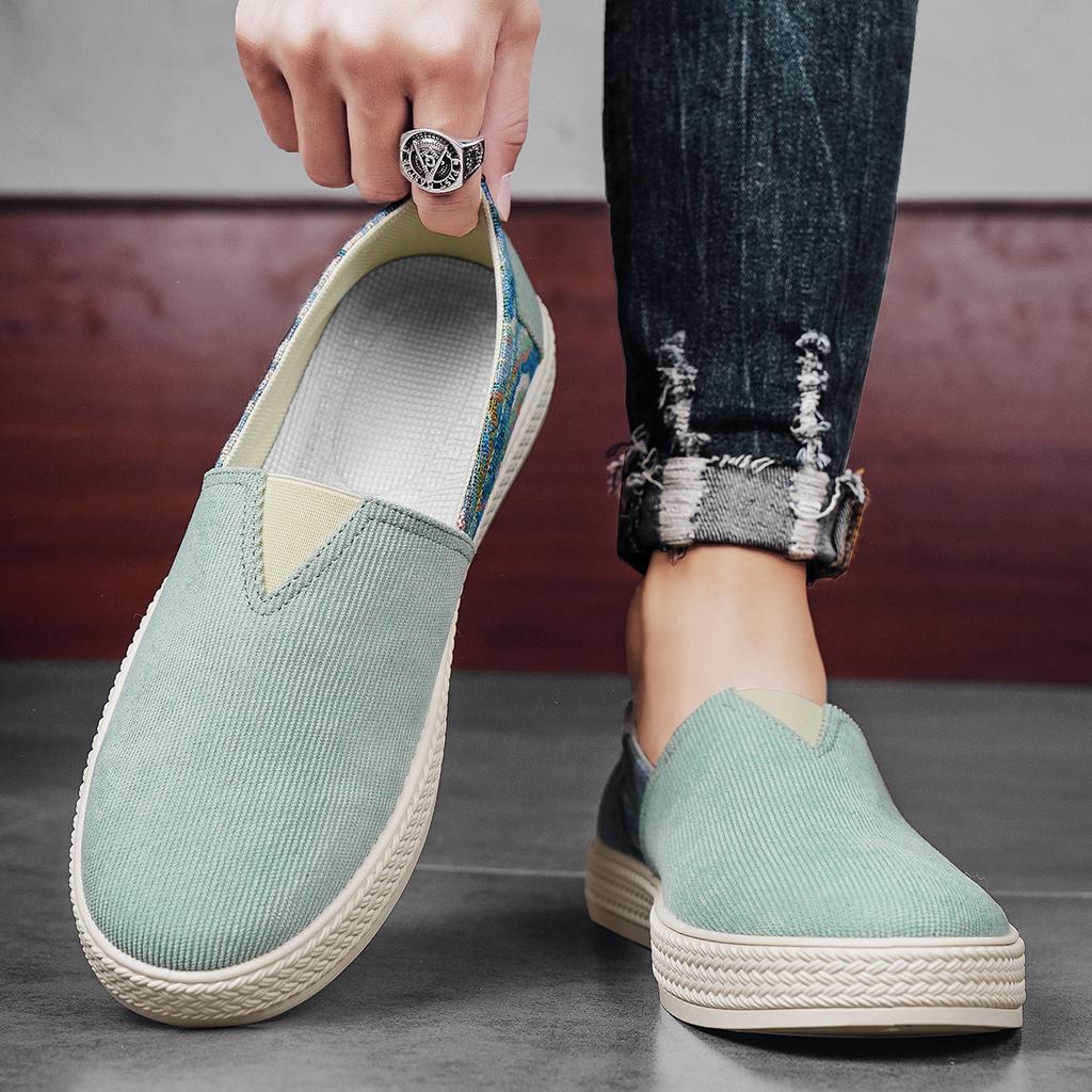 Comfortable Men’s Shoes Breathable Fisherman Shoes Men Casual Canvas Loafers Flat Vulcanized Sneakers Men Espadrilles  Summer