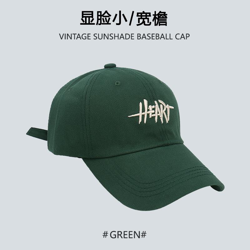 Peaked Cap Men'S Summer Visor Children'S Sunscreen Cap Letter Embroidery Big Head Circumference Baseball Cap Casual Versatile Face Small