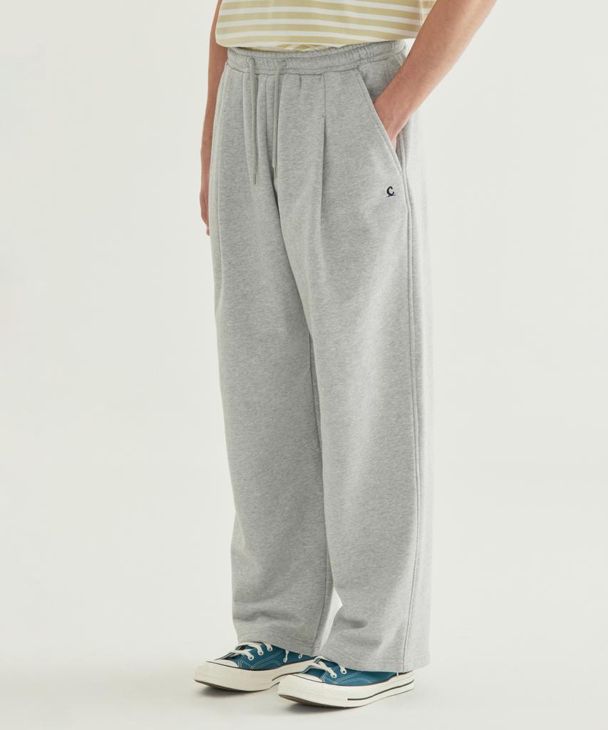 COVERNAT Signature Symbol Wide Sweatpants Melange Gray