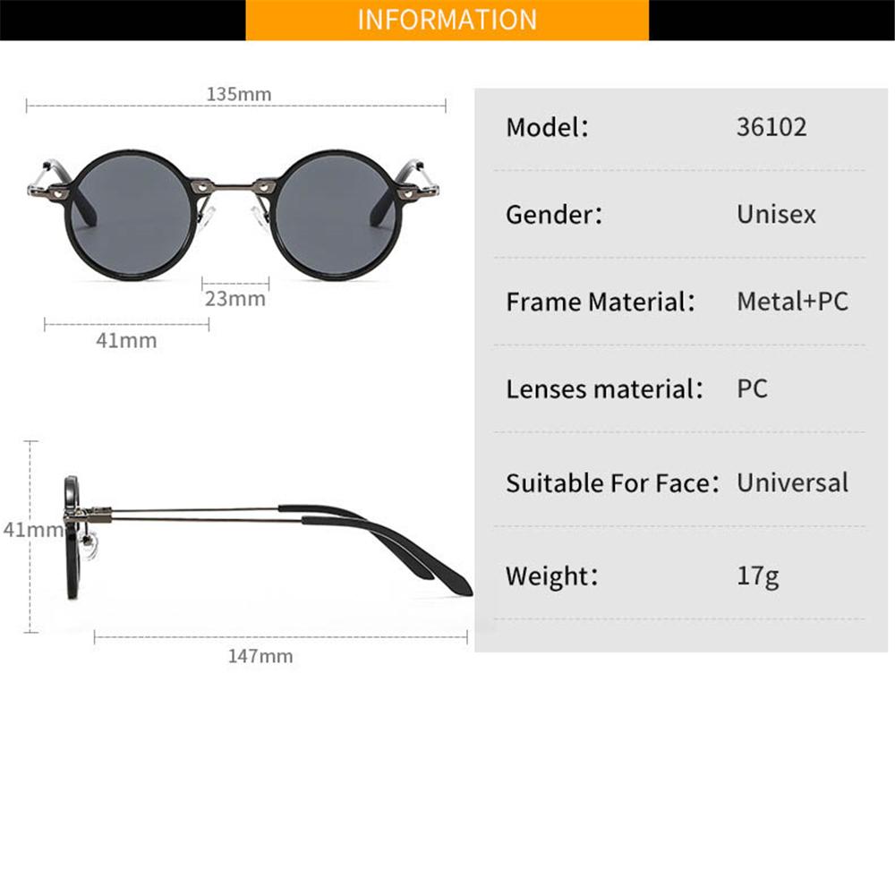 Small Round Sunglasses Men Women Retro Punk Sun Glasses Gradient Clear Lens Eyewear Vintage Driving Shades Ocean Color Glasses