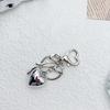 Fashionable Heart Bowknot Hanging Charm Unique Keychain Alloy Keyring Fashion Accessory for Women's Bags and Key Holder