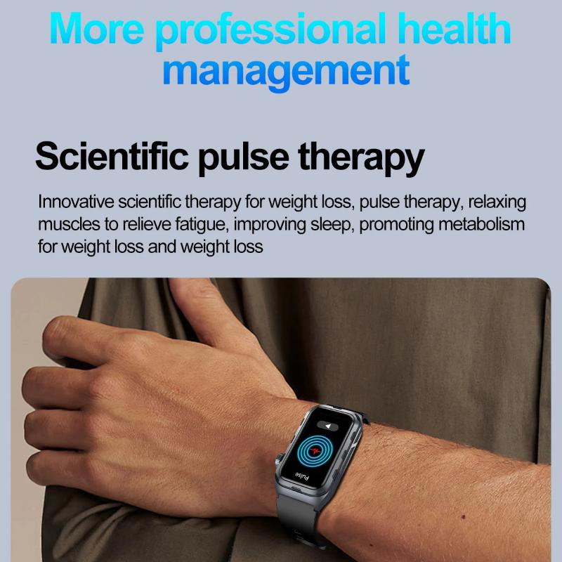 2025 Νέο Έξυπνο Ρολόι Μικροφυσικής Εξέτασης με Θεραπεία Παλμών Άνδρες ΗΚΓ+PPG Οξυγόνο Αίματος Λίπος Αίματος Αρτηριακή Πίεση Βραχιόλι Υγείας