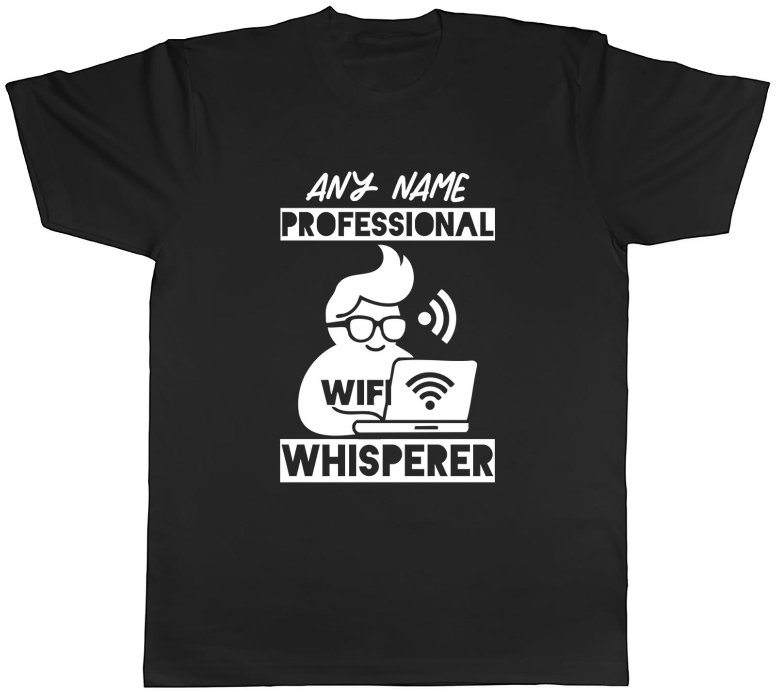 Personalised IT Tech WiFi Whisperer Mens T-Shirt Tee Gift Top S