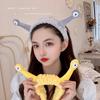 Snail Plush Alien Eye Headband & Hair Tie for Makeup and Face Wash
