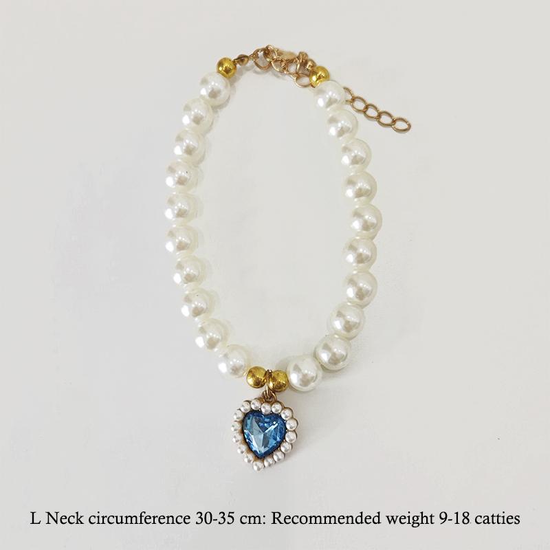 Princess Style Pet Pearl Collar For Dogs Cats - Cute Jewelry Accessory For Puppy Kitten Chihuahua Perfect Wedding Gift