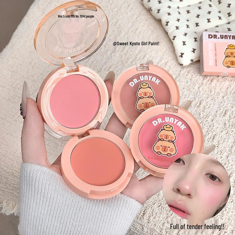 DR.UNYAK Capybara Blush Palette: Clear, Delicate, and Brightening for a Natural Look—Everyday Versatile, Easy-to-Apply Blush.
