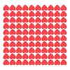 100Pcs Red Wooden HeartShaped Ornament SelfAdhesive DIY Hand Made Home Decoration