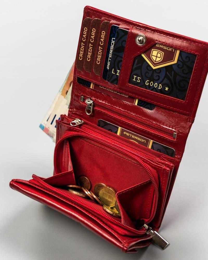 Medium women's wallet made of genuine leather - Peterson