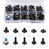 180PCS 10 Type Push Button Switches Kits Assortment Set 4Pin Touches Push Button Switches Momentary Tact Switches