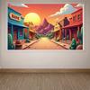 Western Scene Decoration Desert Scene Desert Scene Banner Sunset Background Colorful Sunset Outdoor Banner For Wall Decoration