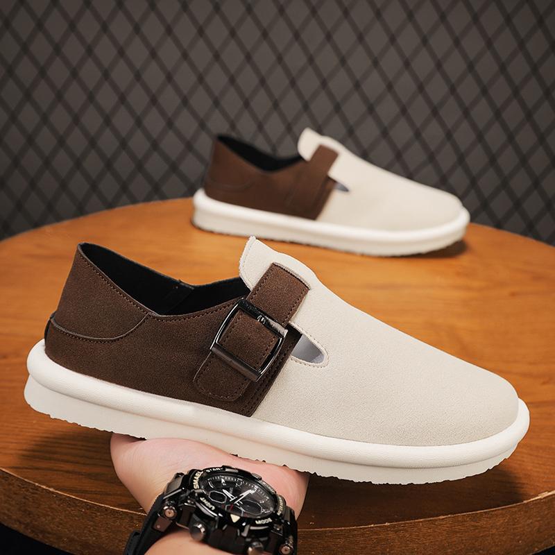 Men's plus-size soft-sole casual shoes summer breathable non-slip comfort outdoor walking shoes fashion youth Joker tide shoes