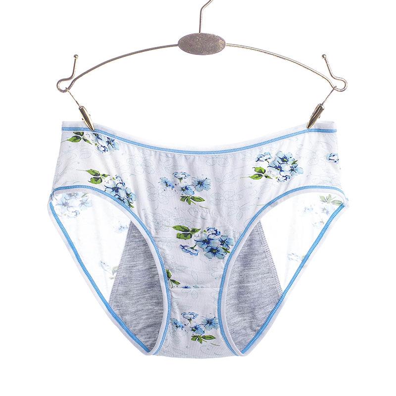 Damen Frühling und Herbst Druck Auslaufsicher Atmungsaktiv Physiologische Slips