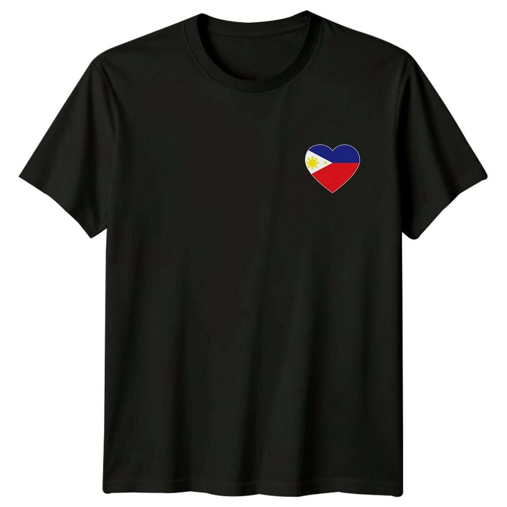 Philippines Flag Heart Shape Countries Mens TShirt Womens Graphic Tee Unisex T-Shirt S