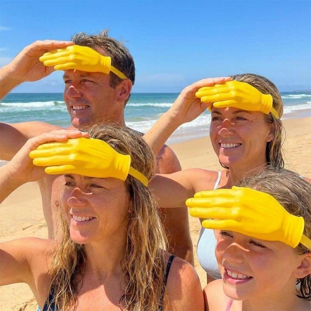 UV Protection Hand Shaped Visor Adjustable Sun Protection Cap Outdoor Beach Hat Pool Party