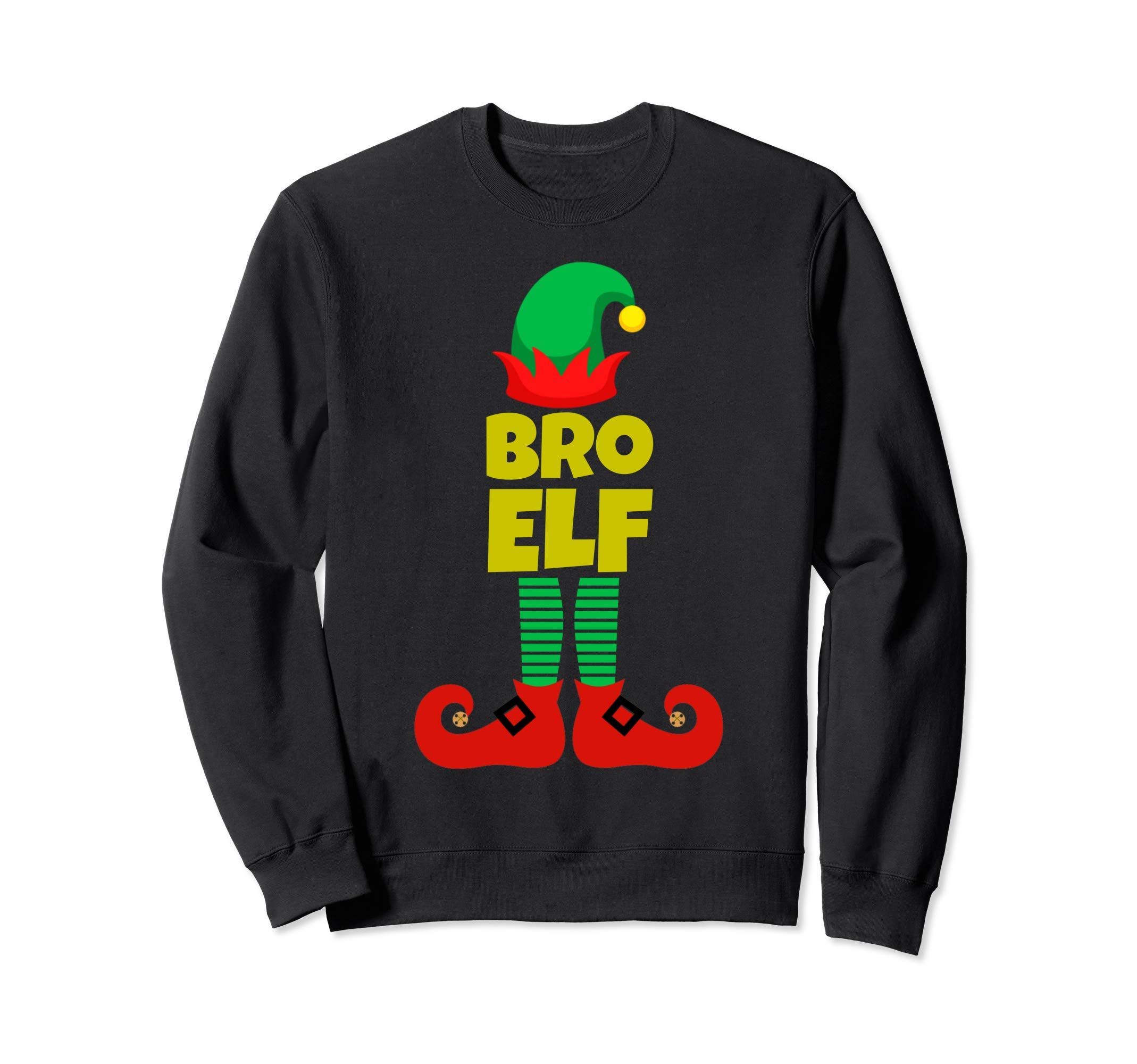 

Bro Christmas BroElf Милый рождественский подарок Толстовка ElfTee-Cute чёрный