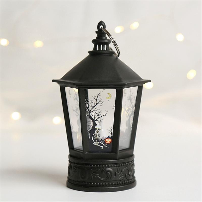 Festival Halloween LED Pumpkin Hand Lamp Halloween Pumpkin LED Hand Lamp with Designs for Celebratory Event Lighting