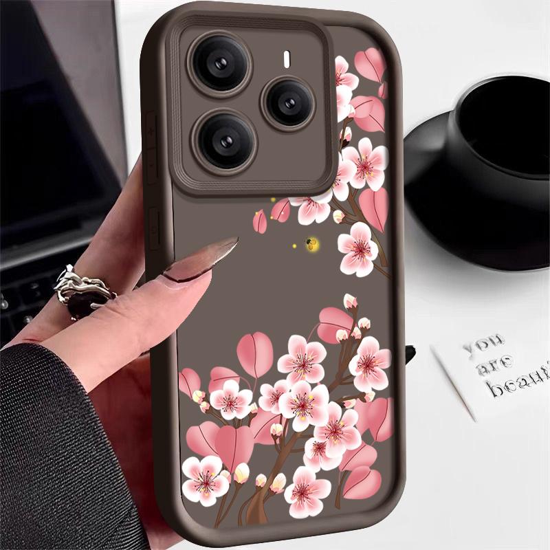 Color Floral Pattern TPU Soft Phone Case For Xiaomi 14T Pro 13T Poco F6 Pro X6 M6 X5 Redmi Note 14 Pro 13 12 11 10 Matte Shockproof Back Cover