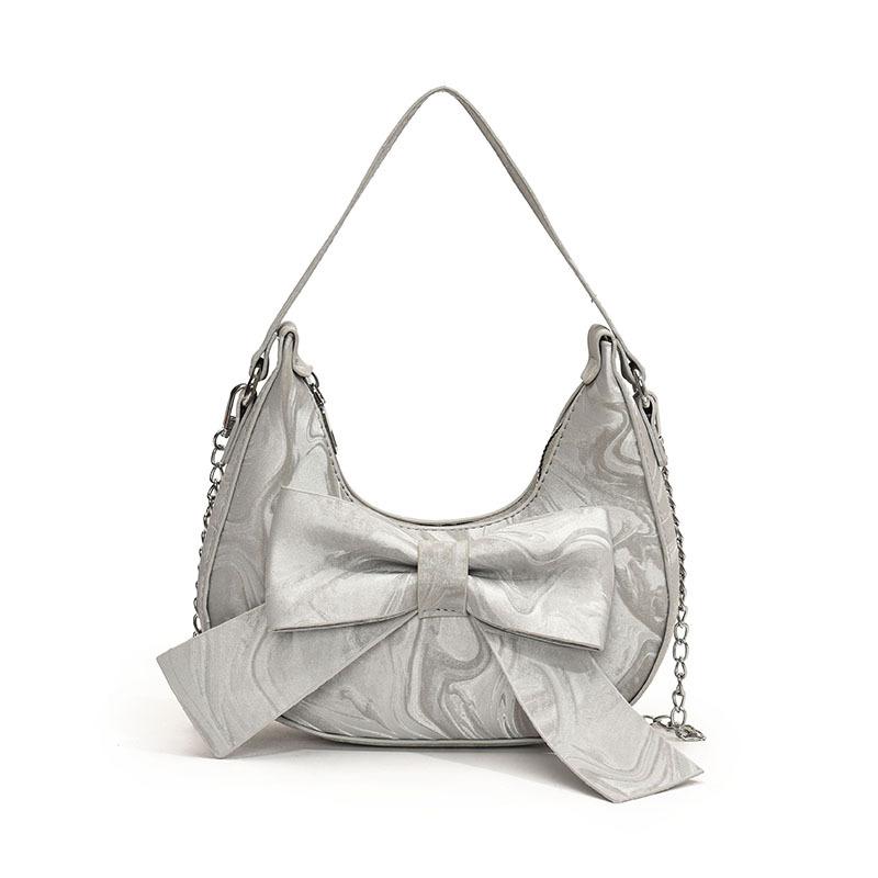 

Украшение-бант Женская сумка на плечо Сумки кроссбоди Материал ПУ Многоцветный серебряный