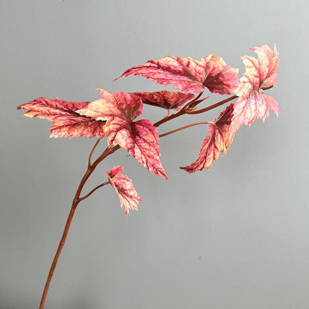 Lång gren Konstgjorda gröna växter Realistisk Handgjord Simulering Grönska Plast Konstgjord Bladgren Hemmakontor Dekor