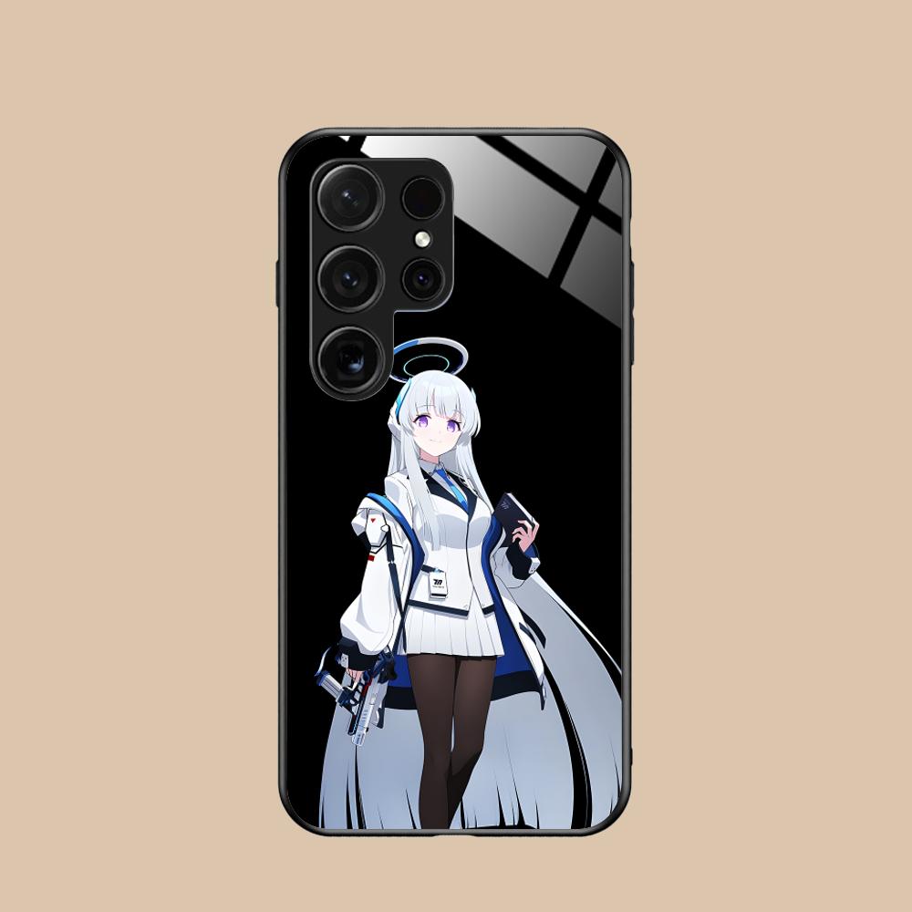 Blue Archive Ushio Noa Phone Case for Samsung Galaxy S26 S25 S24 S23 S22 S21 S20 Note20 Plus FE Ultra Glass Colorful Cover Cover
