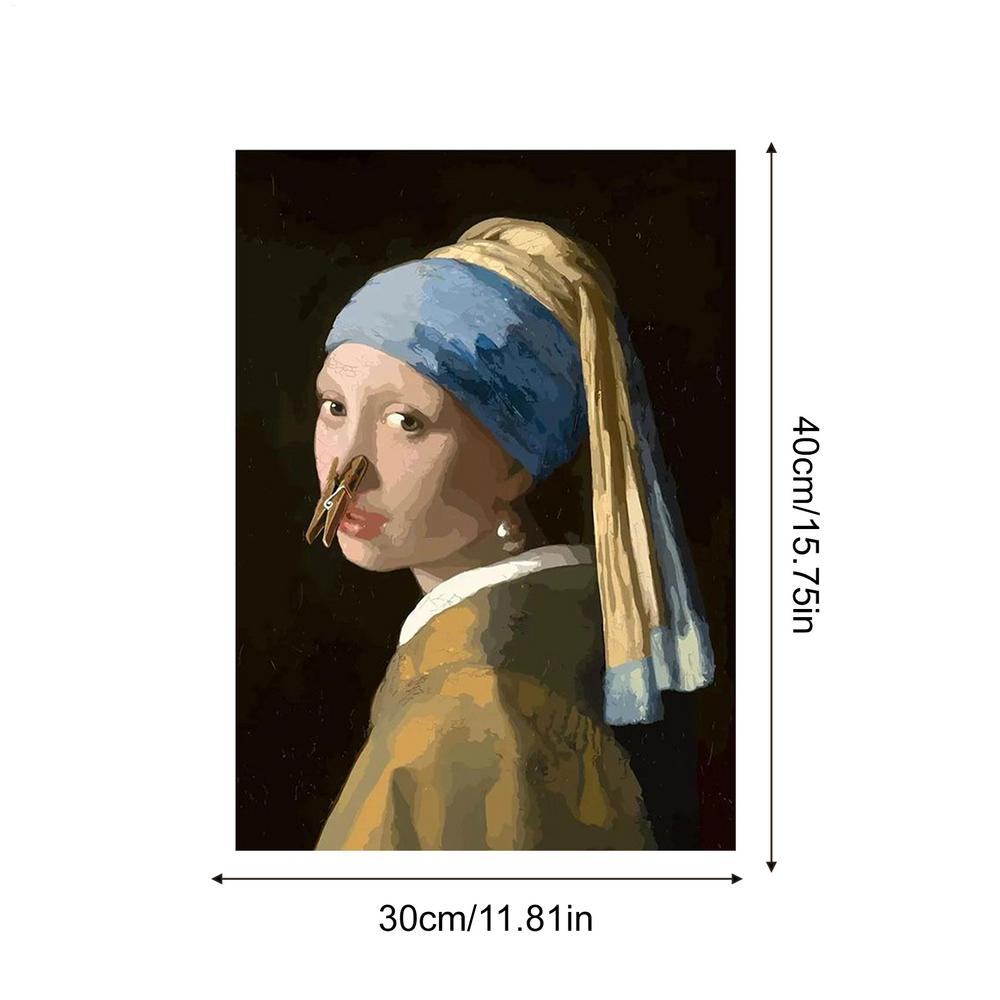 

Funny Framed Canvas Wall Art 11.8x15.7 Inch Ready to Hang Poster for Teen Boy Girl Room Decor Birthday Gift Party Decoration
