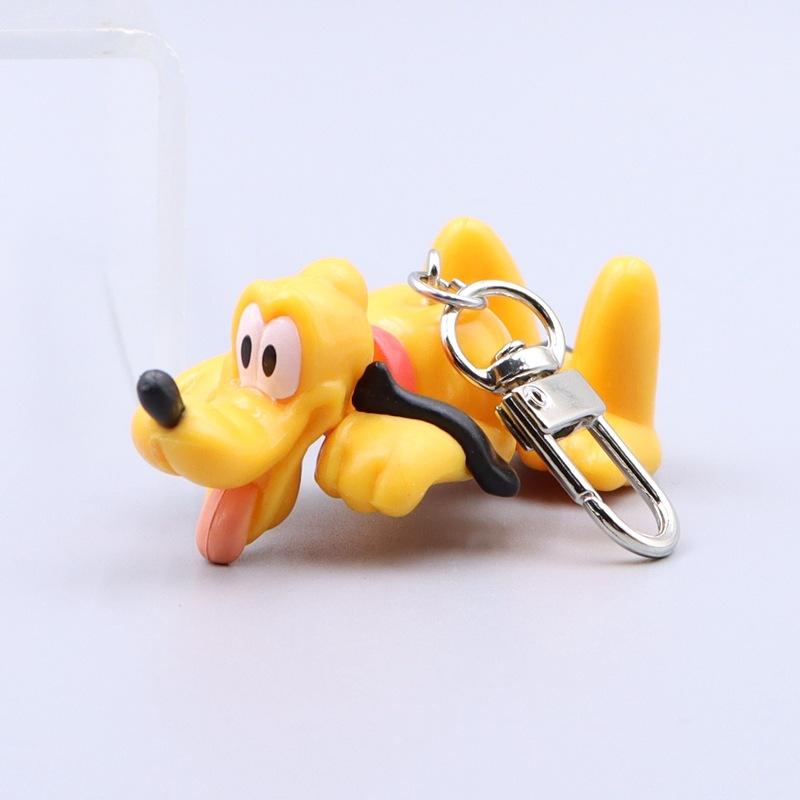 Cute Doll Anime Mickey Pluto Mickey Cartoon Car Keychain Backpack Decoration Pendant Christmas Toy Gift
