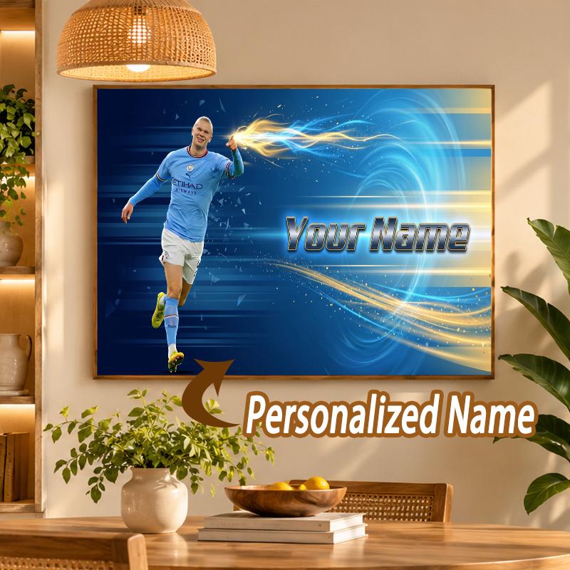 Custom Name Erling Haaland 5D Diamond Painting Personalized Full Drill Diamond Art Kit Gift