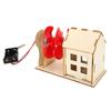 Mini Wind Power Station Toy DIY Wooden Physical Science Experimental Equipment for Children