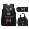 Lightweight 3Pcs School Backpack Set Rucksack Bookbag Lunch Bag Pencil Case Back To School Accessory for Teenage Boys Girls