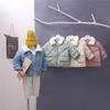 Vestiti imbottiti in cotone sciolto per bambini Giacca corta imbottita in cotone scozzese a quadri per bambini Cappotto con colletto in lana calda extra spessa per ragazzi e ragazze