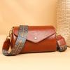 New Women's Messenger Bag Fashionable Multi-compartment Cylindrical Bag Soft Leather Texture Large Capacity Light Casual Shoulder Bag