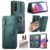For Samsung Galaxy A36 5G Leather Phone Back Cover with RFID Blocking Zipper Wallet Kickstand