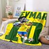 Santos FC Brazilian football player striker Neymar da Silva Santos Júnior blanket portable four season home bed office travel break warm blanket H1
