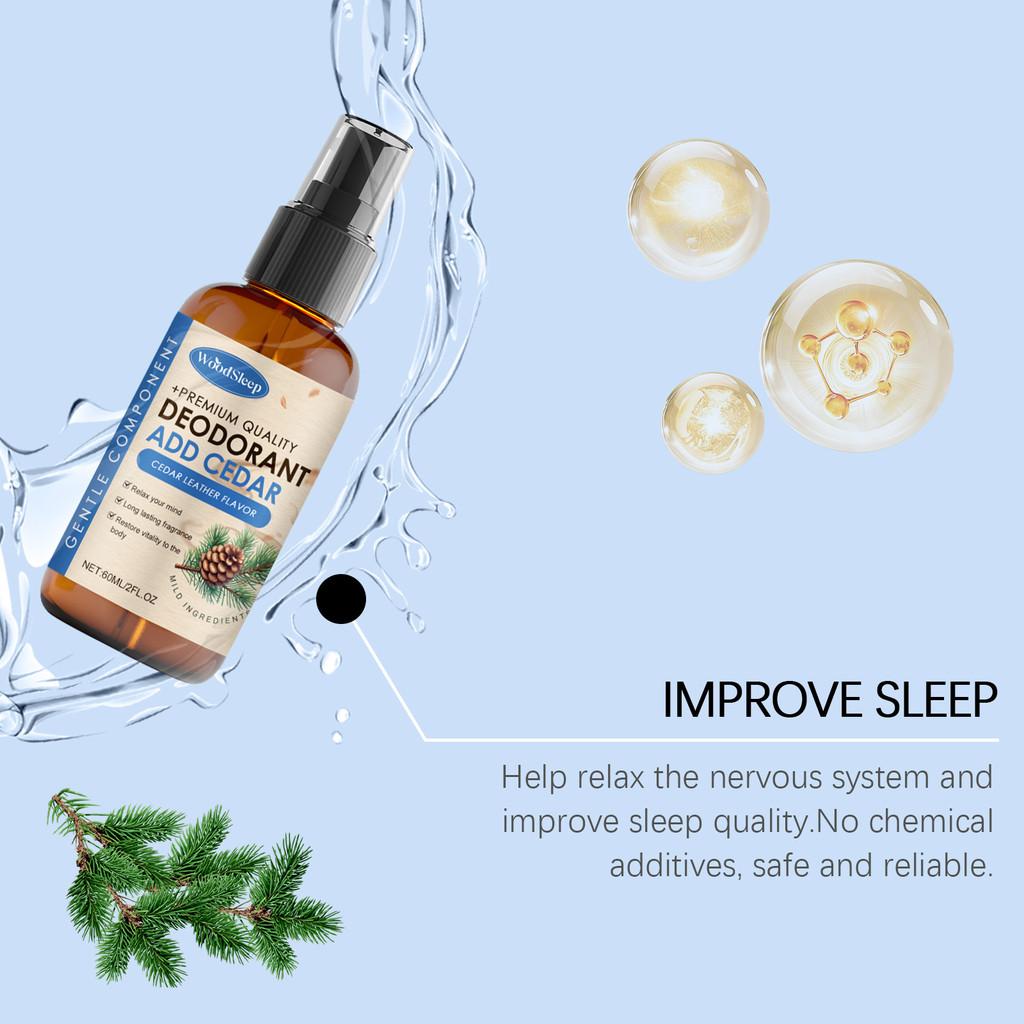Woodsleep Magnesium Spray Cedar Infused Moisturizing Comforting Body Mist For Relaxation