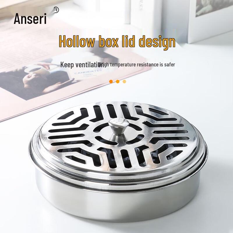 Stainless Steel Mosquito Coil Holder with Lid