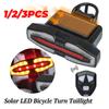 Solar LED Bicycle Turn Taillight with Turn Signals Portable Bike Taillight Remote Control Bicycle Rear Light for Night Riding