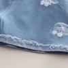 Girls Summer Suit Infants Short Sleeve Tshirt + Denim Shorts 2 Piece Set Fashion Children Clothing for 1-5 Years Old
