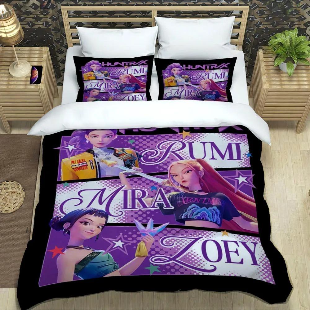 Comforter Kpop Demon Hunters Printed Bedding Sets Exquisite Bed Supplies Set Comforter Set Bedding Set Luxury Birthday Gift