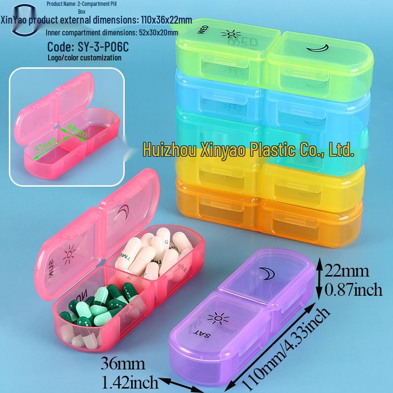 Seven-Day Pill Organizer: Morning, Noon, Night Portable Capsule Case with Large Capacity