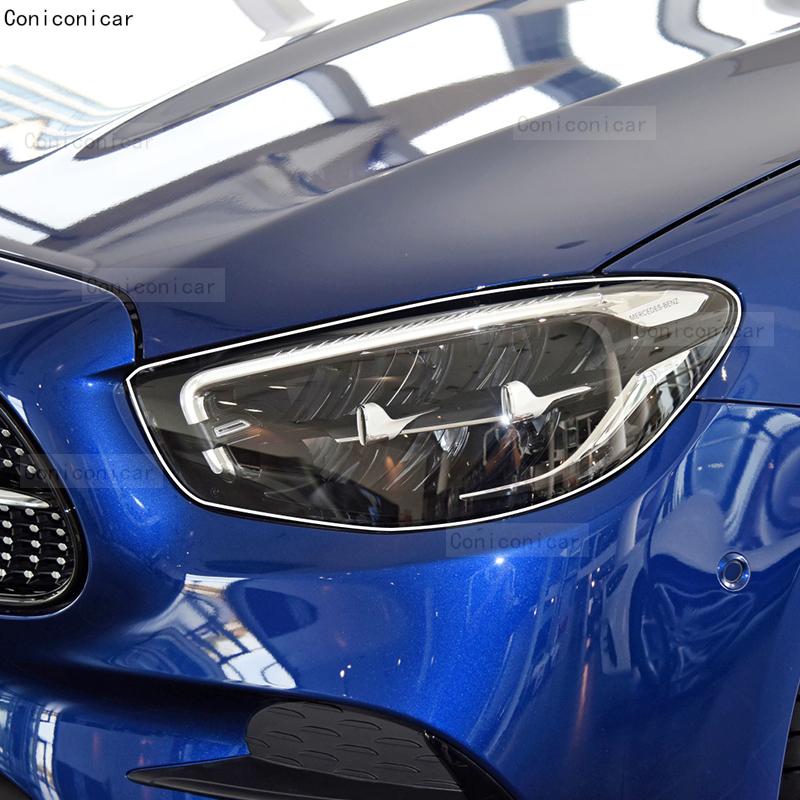 Für Mercedes Benz E-Klasse 2017-2023 Auto Scheinwerfer Transparent TPU Schutzfolie Frontlicht Tönung Farbwechsel Zubehör