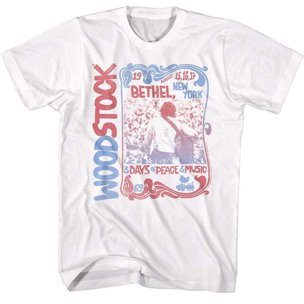 

Woodstock Nouveau Border White T-Shirt S