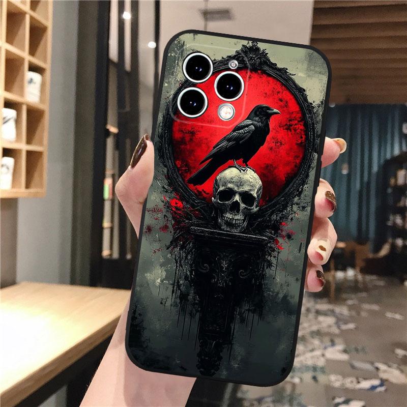 Phone Case Carcasa Funda For iPhone 17 Pro Max Air 16 15 14 13 Pro Max 15 16 Pro 15Plus Skull Case
