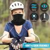 1pc Black Breathable Cycling Face Mask - Sun Protection, Wind & Dust Resistant, Comfortable Outdoor Sports Neck Gaiter for Men, PVC Coated