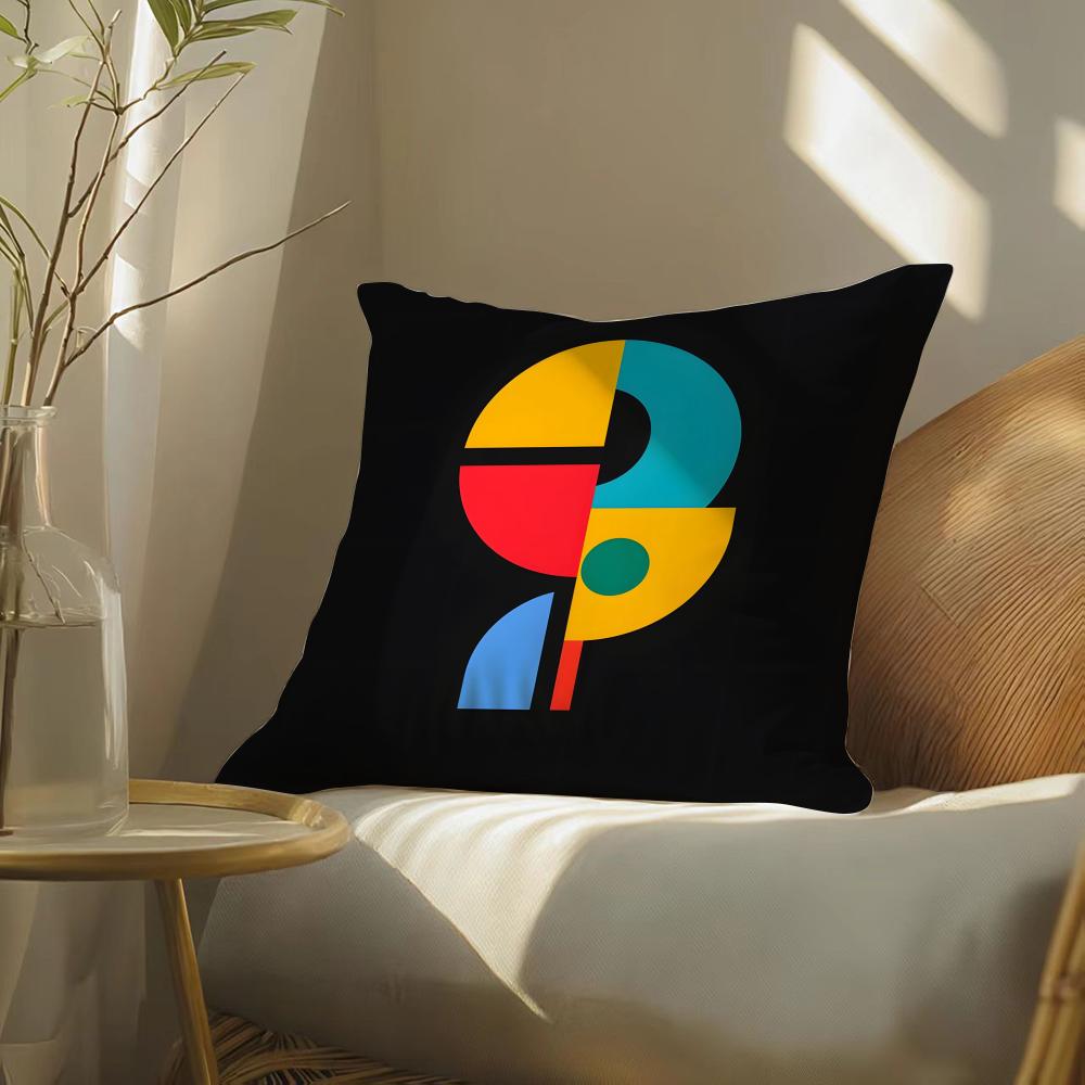 Abstract Painting P-Piet Mondrian Art Pillow Case Pattern Printed Pillowcase For Living Room Sofa Cushion Cover & Bedroom Decor
