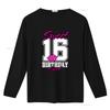 Sweet Sixteen Birthday for T Shirtnagers th B Day shirt vintage Washed Casual Top For Everyday Wear Comfortable Breathable