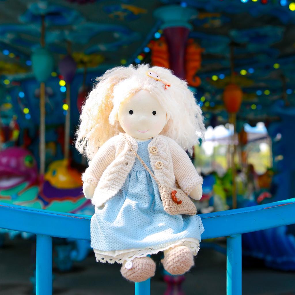 BlissfulPixie Waldorf Doll Handmade Doll Kayla 30cm Soft Girl Cute Stuffed Animal Best Doll for Kids -