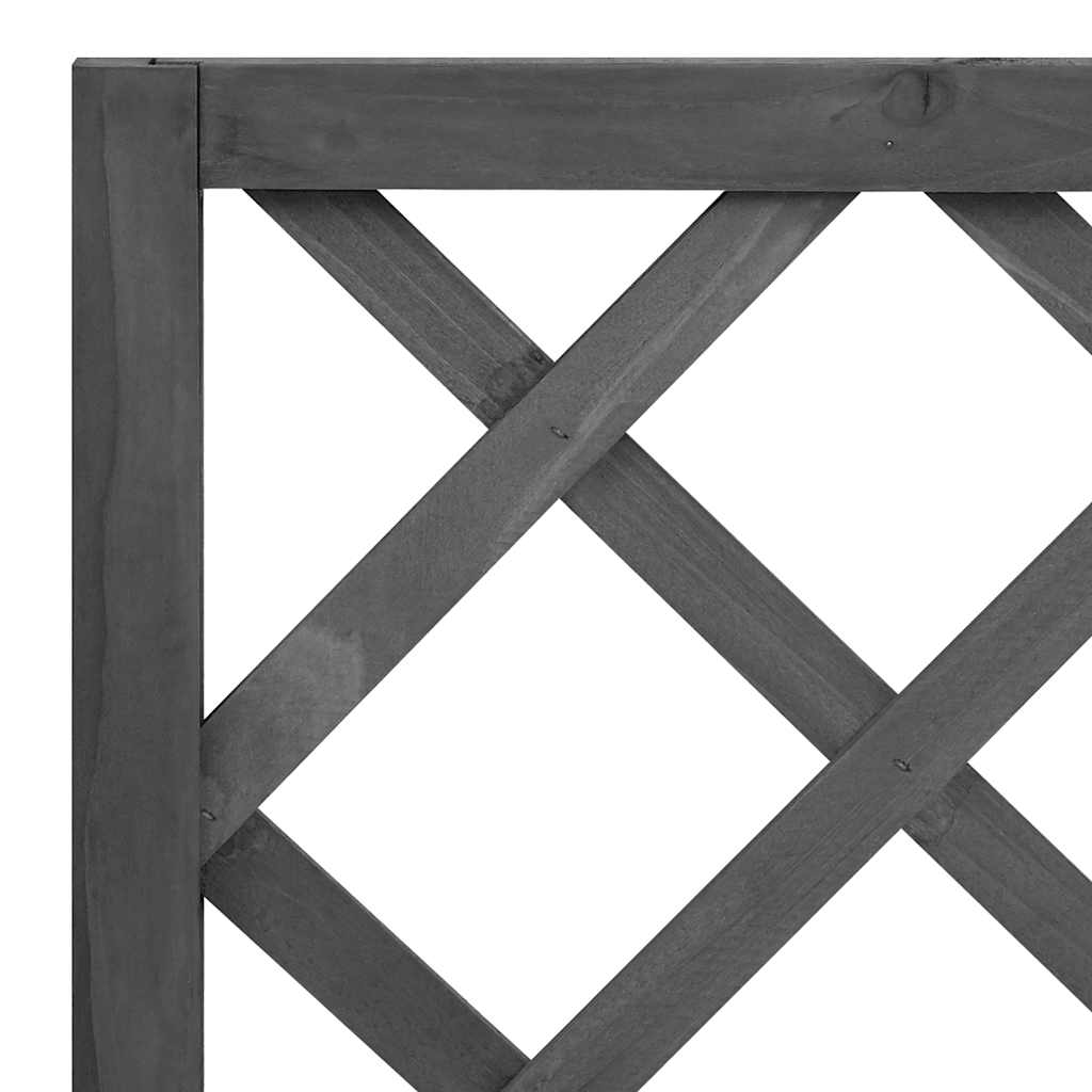 Garden Trellis with Planter Box Black 70x30x135 cm Fir Wood