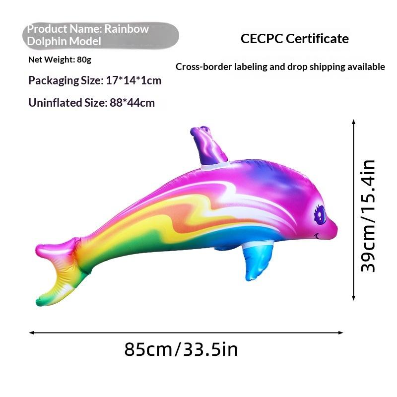 Inflatable Shark Balloon Eco-Friendly PVC Durable Cartoon Float Toy for Beach Pool Party Kids Summer Birthday Gifts